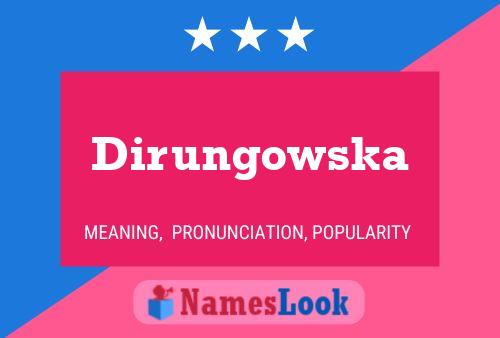 ملصق اسم Dirungowska