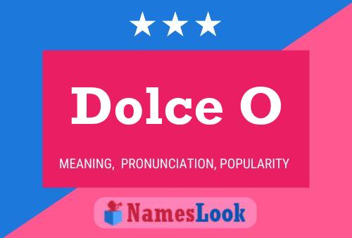 ملصق اسم Dolce O