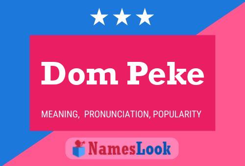 ملصق اسم Dom Peke