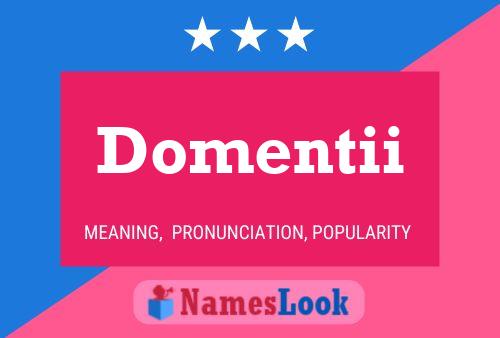 ملصق اسم Domentii