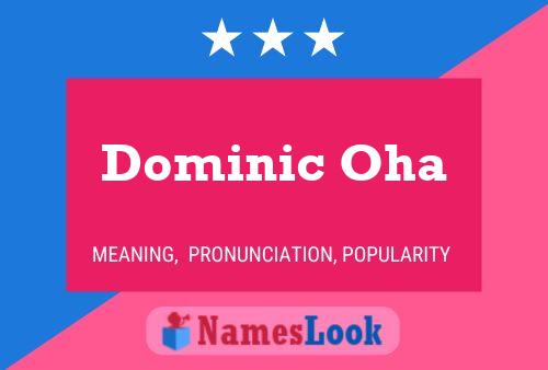 ملصق اسم Dominic Oha