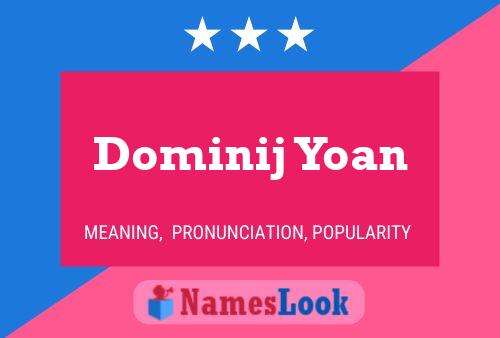 ملصق اسم Dominij Yoan