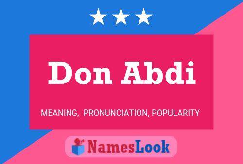 ملصق اسم Don Abdi