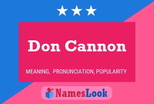 ملصق اسم Don Cannon