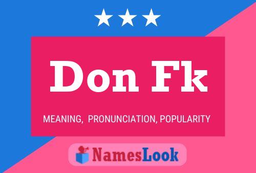 ملصق اسم Don Fk