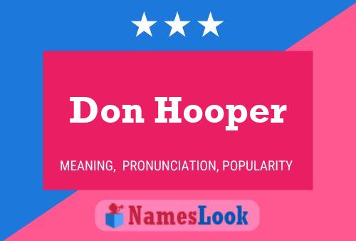 ملصق اسم Don Hooper