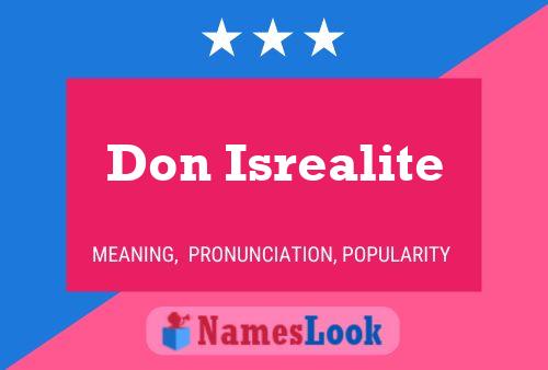 ملصق اسم Don Isrealite