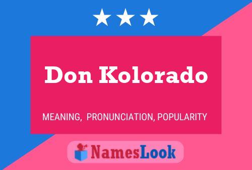 ملصق اسم Don Kolorado