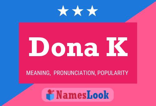 ملصق اسم Dona K