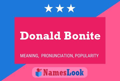 ملصق اسم Donald Bonite