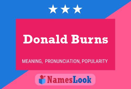 ملصق اسم Donald Burns