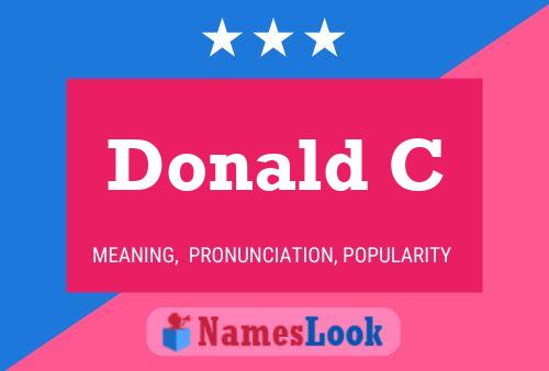 ملصق اسم Donald C