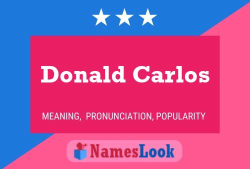 ملصق اسم Donald Carlos