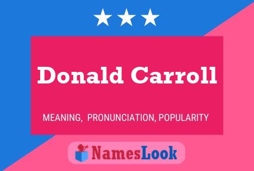 ملصق اسم Donald Carroll