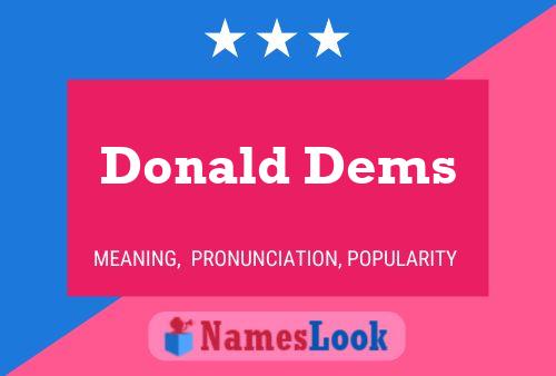 ملصق اسم Donald Dems