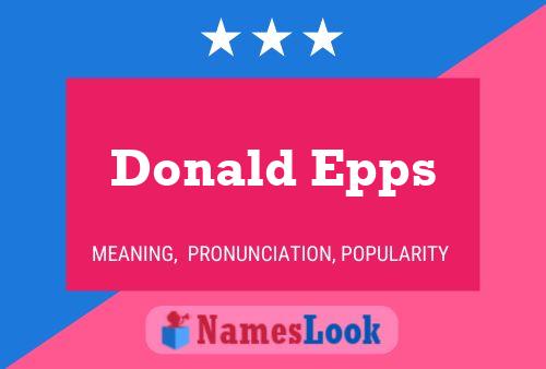 ملصق اسم Donald Epps