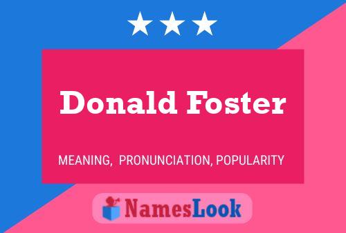 ملصق اسم Donald Foster