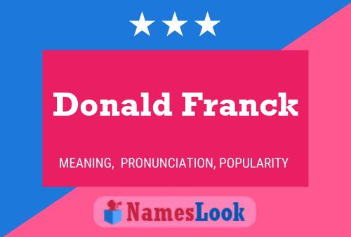 ملصق اسم Donald Franck