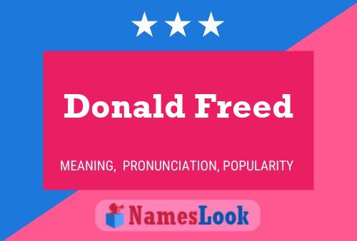 ملصق اسم Donald Freed