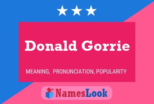 ملصق اسم Donald Gorrie