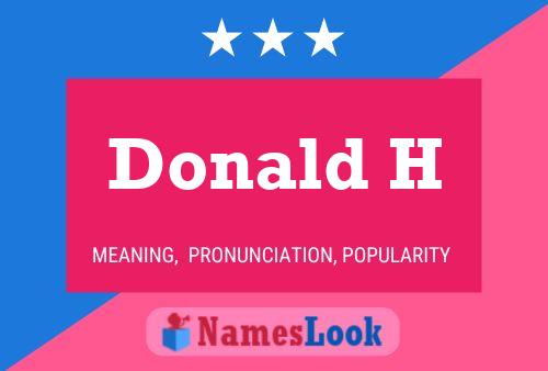 ملصق اسم Donald H