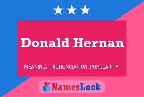 ملصق اسم Donald Hernan