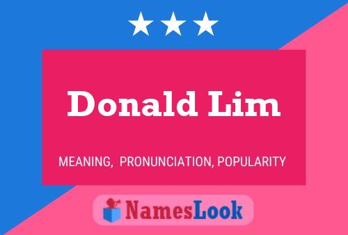 ملصق اسم Donald Lim