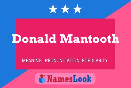 ملصق اسم Donald Mantooth