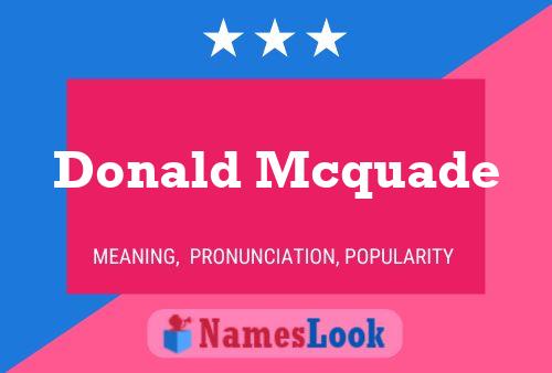 ملصق اسم Donald Mcquade