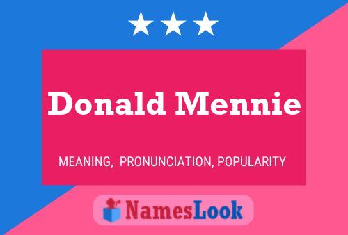 ملصق اسم Donald Mennie