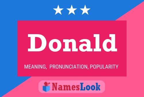 ملصق اسم Donald