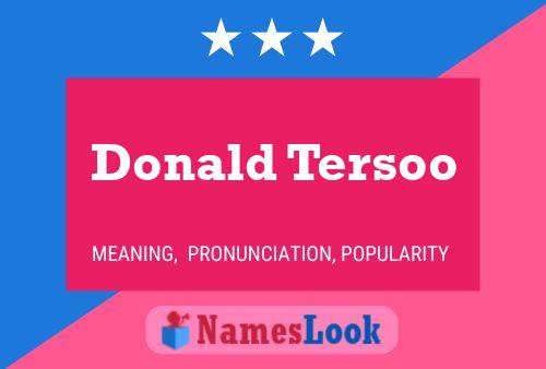 ملصق اسم Donald Tersoo