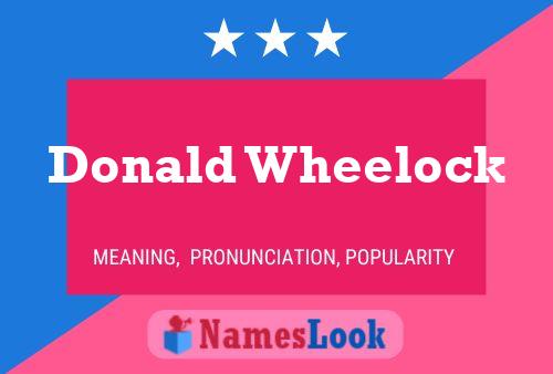 ملصق اسم Donald Wheelock