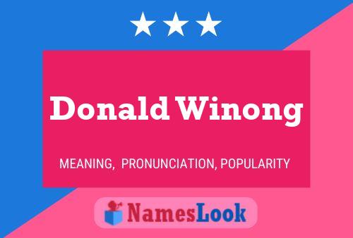 ملصق اسم Donald Winong