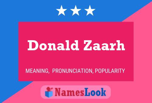 ملصق اسم Donald Zaarh