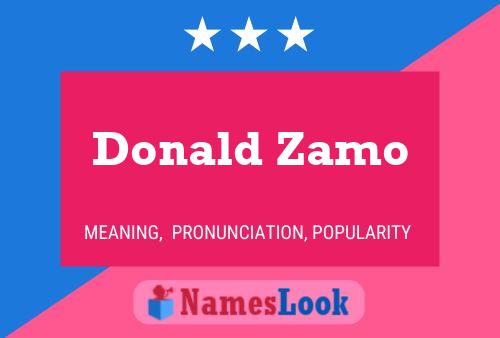 ملصق اسم Donald Zamo