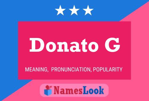 ملصق اسم Donato G