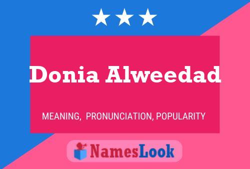 ملصق اسم Donia Alweedad