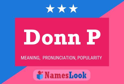 ملصق اسم Donn P