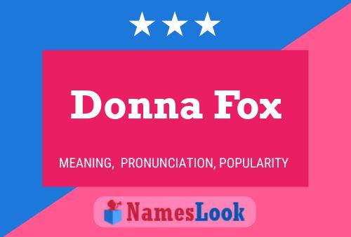 ملصق اسم Donna Fox