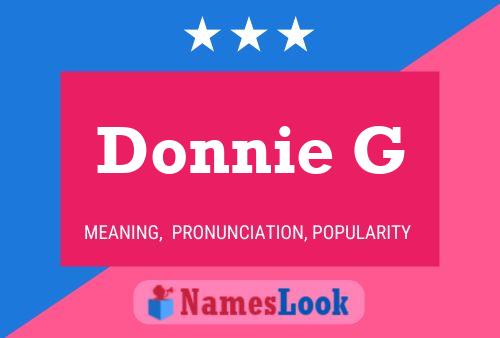 ملصق اسم Donnie G