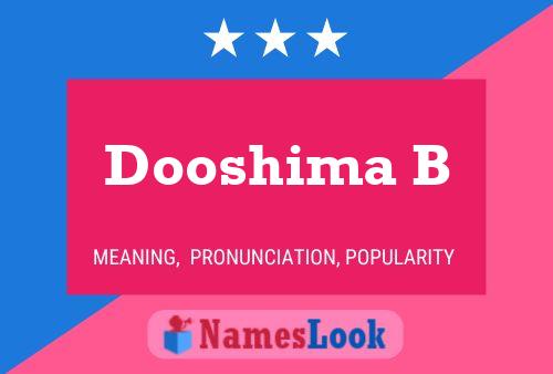 ملصق اسم Dooshima B