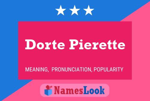 ملصق اسم Dorte Pierette