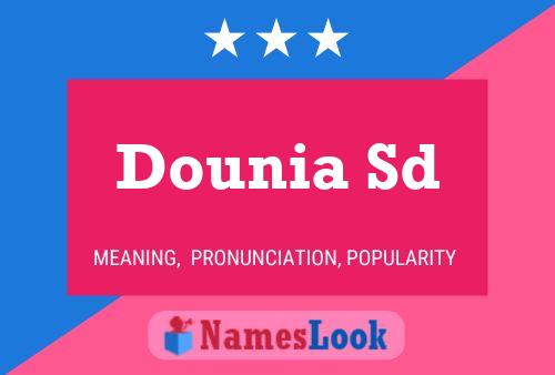 ملصق اسم Dounia Sd