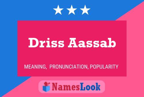 ملصق اسم Driss Aassab