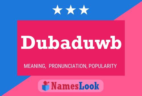 ملصق اسم Dubaduwb