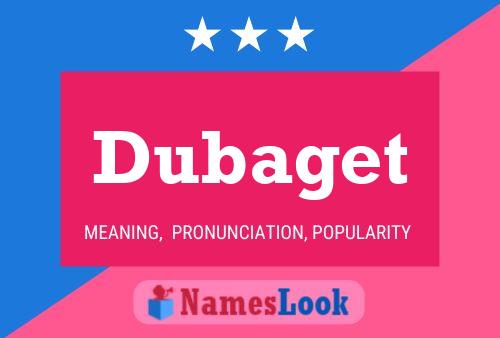 ملصق اسم Dubaget