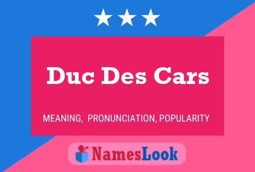 ملصق اسم Duc Des Cars