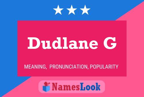 ملصق اسم Dudlane G