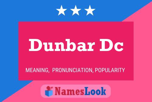 ملصق اسم Dunbar Dc